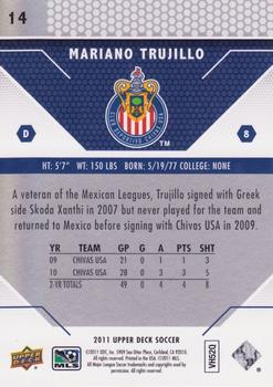 2011 Upper Deck MLS #14 Mariano Trujillo Back