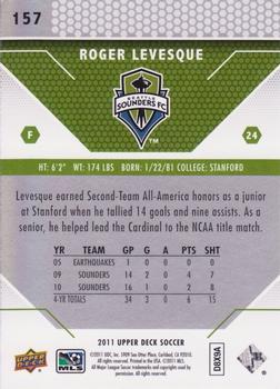 2011 Upper Deck MLS #157 Roger Levesque Back