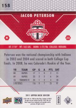 2011 Upper Deck MLS #158 Jacob Peterson Back