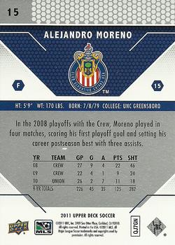 2011 Upper Deck MLS #15 Alejandro Moreno Back