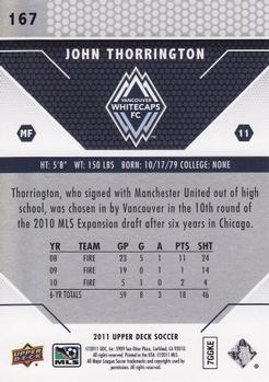 2011 Upper Deck MLS #167 John Thorrington Back