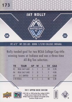 2011 Upper Deck MLS #173 Jay Nolly Back
