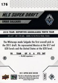 2011 Upper Deck MLS #176 Omar Salgado Back