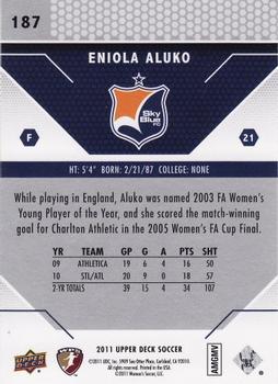 2011 Upper Deck MLS #187 Eniola Aluko Back