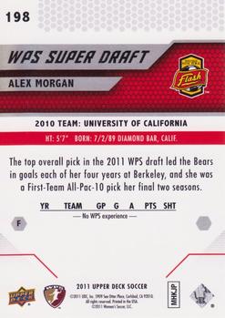 2011 Upper Deck MLS #198 Alex Morgan Back