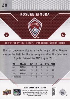 2011 Upper Deck MLS #20 Kosuke Kimura Back