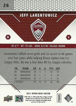 2011 Upper Deck MLS #26 Jeff Larentowicz Back