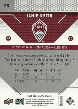 2011 Upper Deck MLS #28 Jamie Smith Back