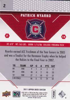 2011 Upper Deck MLS #2 Patrick Nyarko Back