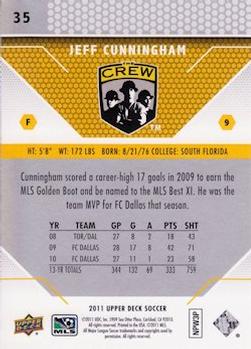 2011 Upper Deck MLS #35 Jeff Cunningham Back