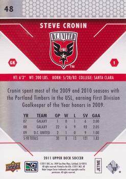 2011 Upper Deck MLS #48 Steve Cronin Back