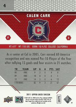 2011 Upper Deck MLS #4 Calen Carr Back
