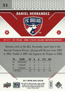 2011 Upper Deck MLS #53 Daniel Hernandez Back