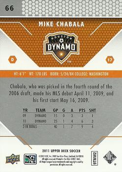 2011 Upper Deck MLS #66 Mike Chabala Back