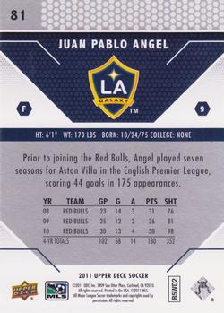 2011 Upper Deck MLS #81 Juan Pablo Angel Back