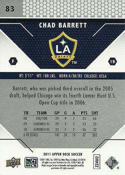 2011 Upper Deck MLS #83 Chad Barrett Back