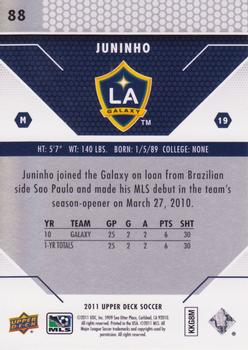2011 Upper Deck MLS #88 Juninho Back