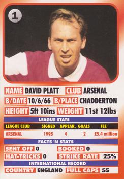 1995-96 LCD Publishing Premier Strikers #1 David Platt Back