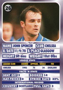 1995-96 LCD Publishing Premier Strikers #26 John Spencer Back