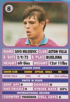 1995-96 LCD Publishing Premier Strikers #8 Savo Milosevic Back