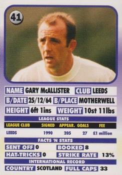1995-96 LCD Publishing Premier Strikers #41 Gary McAllister Back