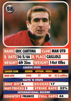 1995-96 LCD Publishing Premier Strikers #58 Eric Cantona Back