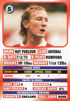 1995-96 LCD Publishing Premier Strikers #5 Ray Parlour Back