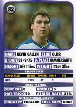 1995-96 LCD Publishing Premier Strikers #82 Kevin Gallen Back