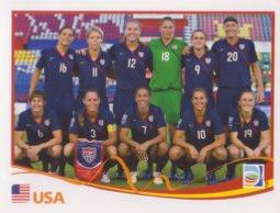 2011 Panini FIFA Women's World Cup Stickers #179 USA Team Front