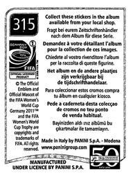 2011 Panini FIFA Women's World Cup Stickers #315 Natalia Obono Abeso Back