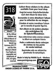 2011 Panini FIFA Women's World Cup Stickers #318 Bilguisa Simpore Back