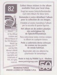 2011 Panini FIFA Women's World Cup Stickers #82 Francisca Ordega Back