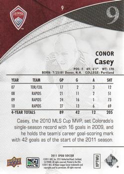2011 SP Game Used #9 Conor Casey Back