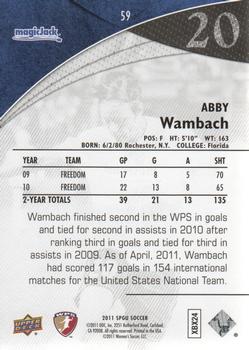 2011 SP Game Used #59 Abby Wambach Back