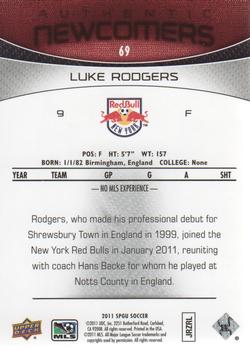2011 SP Game Used #69 Luke Rodgers Back