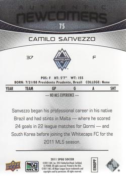 2011 SP Game Used #75 Camilo Sanvezzo Back