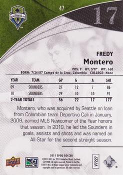 2011 SP Game Used #47 Fredy Montero Back
