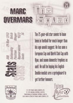 1999 Futera Arsenal Fans' Selection #21 Marc Overmars Back
