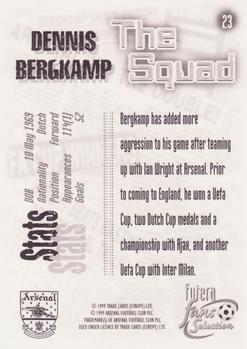 1999 Futera Arsenal Fans' Selection #23 Dennis Bergkamp Back