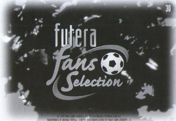 1999 Futera Arsenal Fans' Selection #30 Player & Stadium Montage Back