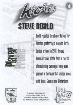 1999 Futera Arsenal Fans' Selection #40 Steve Bould Back