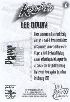 1999 Futera Arsenal Fans' Selection #43 Lee Dixon Back