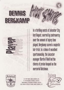 # HS1 Dennis Bergkamp Hot Shots Chrome Embossed Futera Arsenal Fans 1999 