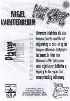 1999 Futera Arsenal Fans' Selection #47 Nigel Winterburn Back