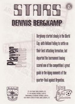 1999 Futera Arsenal Fans' Selection #65 Dennis Bergkamp Back