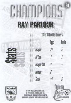 1999 Futera Arsenal Fans' Selection #90 Ray Parlour Back