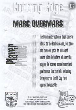 1999 Futera Arsenal Fans' Selection - Cutting Edge Embossed #CE2 Marc Overmars Back