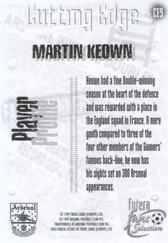 1999 Futera Arsenal Fans' Selection - Cutting Edge Embossed #CE9 Martin Keown Back