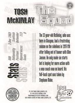 1999 Futera Celtic Fans' Selection #12 Tosh McKinlay Back