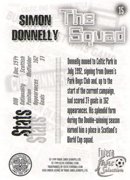 1999 Futera Celtic Fans' Selection #15 Simon Donnelly Back